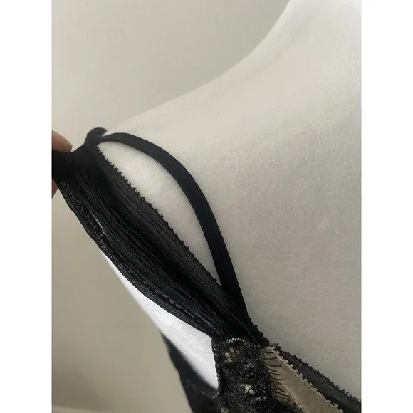 Ann Taylor S Women 0 Black Lace Baby Doll Cami Y2k Whimsigoth Dark Fairy - Picture 4 of 16